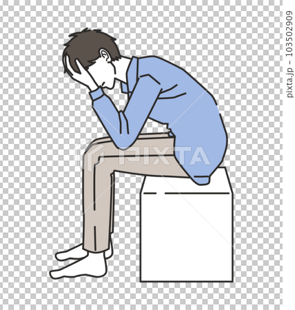 落ち込む男性 落ち込む男性 103502909