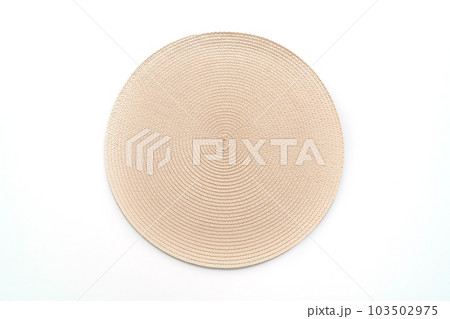 beautiful weave placemat on white background 103502975