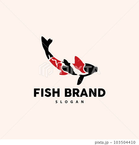 Koi Fish Logo Design, Ornamental Fish Vector, Aquarium Ornament Illustration Brand product 103504410