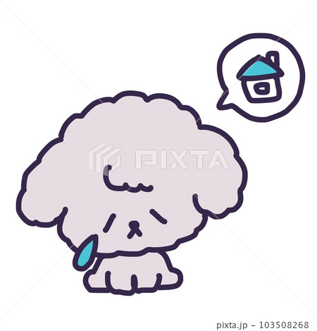 迷子になって泣いているかわいいトイプードルの子犬のイラスト 迷子になって泣いているかわいいトイプードルの子犬のイラスト 103508268
