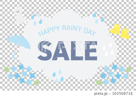 雨の日のセール デザインテンプレート 雨の日のセール デザインテンプレート 103508718