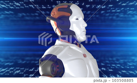 Robotics and AI for the future. 3D rendering. Robotics and AI for the future. 3D rendering. 103508805