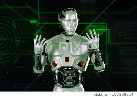 Robotics and AI for the future. 3D rendering. 103508814
