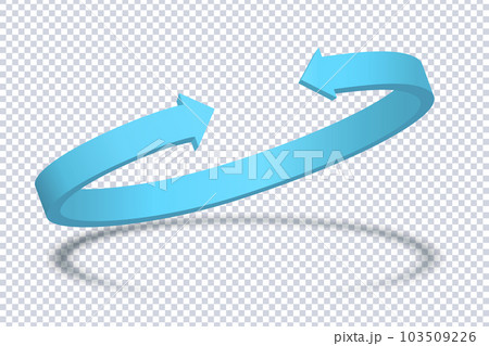 3d arrow circle round icon on transparen 103509226