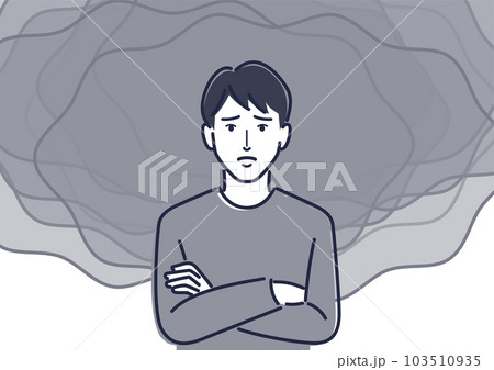 ストレスを抱えた男性 103510935