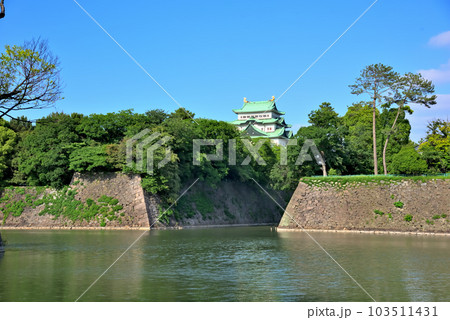 《愛知県》新緑の名古屋城 103511431
