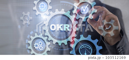 OKR. Objectives, Key and Results. Business target and focus concepts 103512169