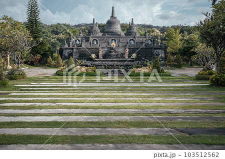 Landscape with buddhist temple in Indonesia, Bali Landscape with buddhist temple in Indonesia, Bali 103512562