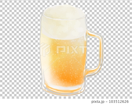 生ビールのリアルなイラスト 103512626