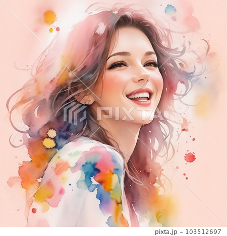 水彩絵、人の顔 mqdefault.jpg