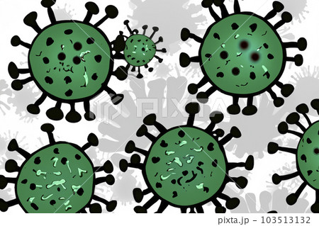 Virus. VIrus illustration. Virus 3d rendering of a virus. Microbiology And Virology Concept. Ebola. Coronavirus. Medical concept. Illustration. Covid 19 or flu or monkeypox 3d. 103513132