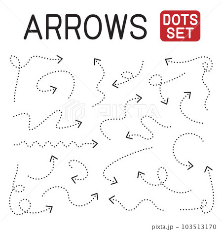 dots arrow sign symbol set white background dots arrow sign symbol set white background 103513170
