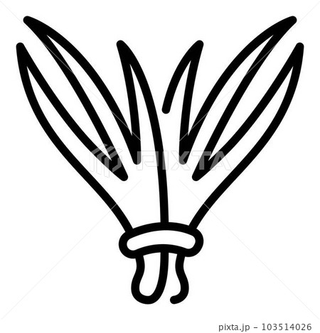 Chives agriculture icon. Outline chives agriculture vector icon for web design isolated on white background 103514026