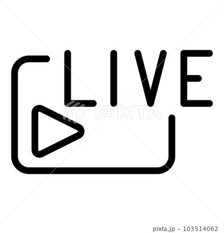Web live stream icon. Outline web live stream vector icon for web design isolated on white background 103514062