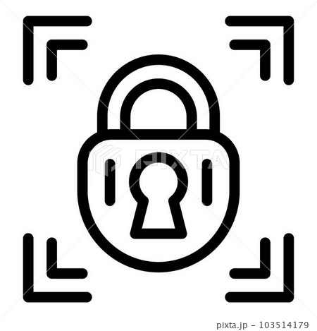 Padlock reliability icon. Outline padlock reliability vector icon for web design isolated on white background 103514179