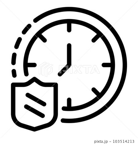 Time reliability icon. Outline time reliability vector icon for web design isolated on white background 103514213