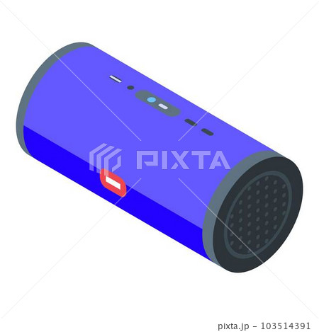 Portable speaker icon. Isometric of portable speaker vector icon for web design isolated on white background Portable speaker icon. Isometric of portable speaker vector icon for web design isolated on white background 103514391