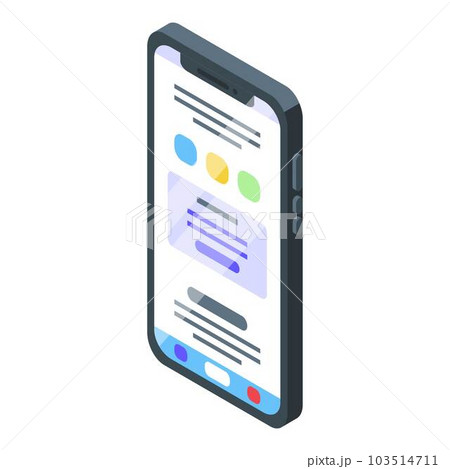 Smartphone subscription icon. Isometric of smartphone subscription vector icon for web design isolated on white background 103514711