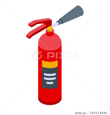 Rescuer fire extinguisher icon. Isometric of rescuer fire extinguisher vector icon for web design isolated on white background 103514846