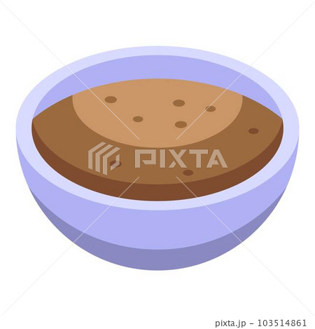 Cinnamon bowl icon. Isometric of cinnamon bowl vector icon for web design isolated on white background 103514861