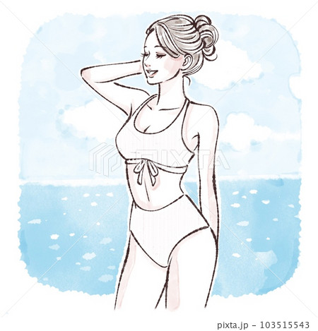 女性のイラスト素材 103515543