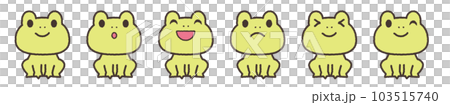 Frog / frog illustration material set 103515740