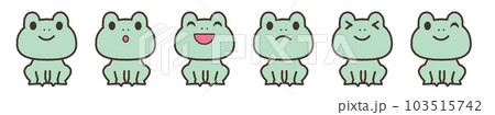 カエル / かえるのイラスト素材セット カエル / かえるのイラスト素材セット 103515742