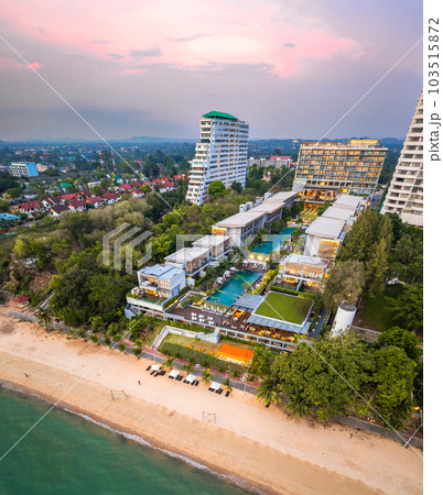 Aerial view of Na Jomtien, Pattaya City, Sattahip District, Chon Buri, Thailand 103515872
