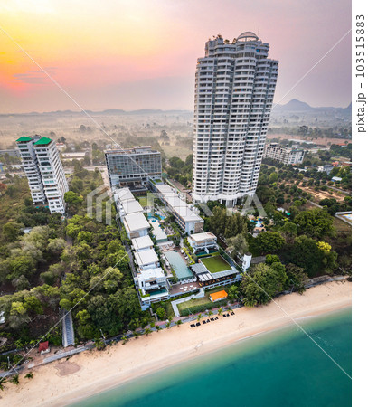 Aerial view of Na Jomtien, Pattaya City, Sattahip District, Chon Buri, Thailand 103515883