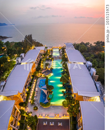 Aerial view of Na Jomtien, Pattaya City, Sattahip District, Chon Buri, Thailand 103515973