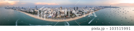 Aerial view of Central Pattaya beach in Chonburi, Thailand 103515991