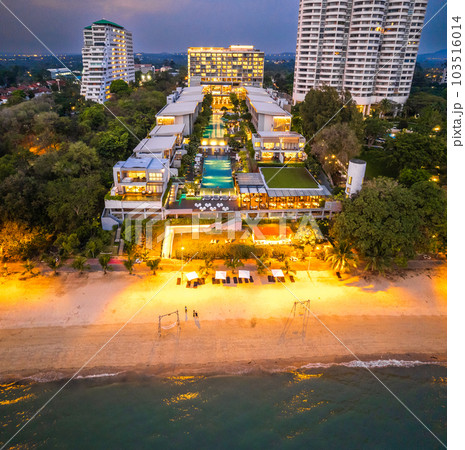 Aerial view of Na Jomtien, Pattaya City, Sattahip District, Chon Buri, Thailand Aerial view of Na Jomtien, Pattaya City, Sattahip District, Chon Buri, Thailand 103516014