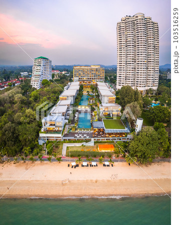 Aerial view of Na Jomtien, Pattaya City, Sattahip District, Chon Buri, Thailand 103516259
