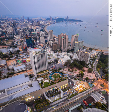 Aerial view of Pattaya, Bang Lamung District, Chon Buri, Thailand Aerial view of Pattaya, Bang Lamung District, Chon Buri, Thailand 103516938