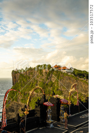 Traditional Balinese Kecak Dance in Uluwatu temple, Bali, Indonesia 103517572