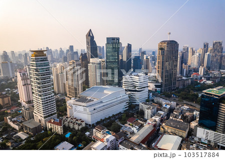 Aerial view of Phrom Phong district in Bangkok, Thailand 103517884