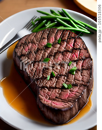 Cozy restaurant with realistic steak high detail. Cozy restaurant with realistic steak high detail. 103518306