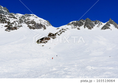 北アルプス涸沢岳の残雪期登山 ザイテングラートと涸沢岳 北アルプス涸沢岳の残雪期登山 ザイテングラートと涸沢岳 103519064