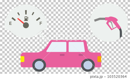 給油が必要なガソリン自動車のイラスト 103520364