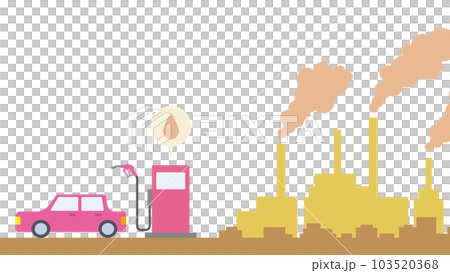 工業區和汽油車的插圖 103520368