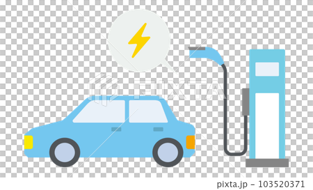 電動車和充電站簡單圖解 103520371