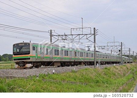 高崎線 岡部ー本庄 JR東日本 E231系1000番台 K-02編成(国府津) 高崎線 岡部ー本庄 JR東日本 E231系1000番台 K-02編成(国府津) 103520732