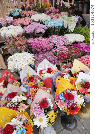 flower shop in istanbul, flower display for selling at street shop , flower shop in istanbul, flower display for selling at street shop , 103524074