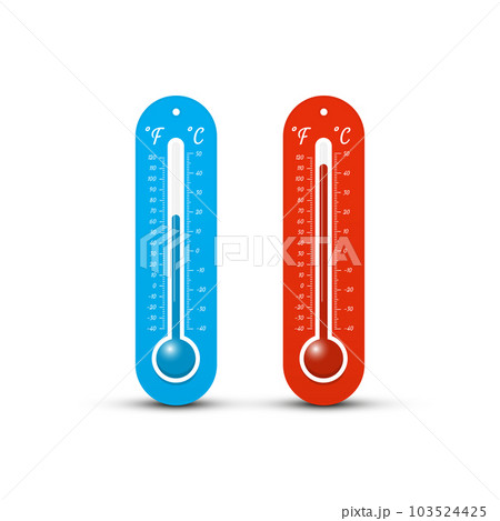 Thermometer of cold and heat Royalty Free Vector Image