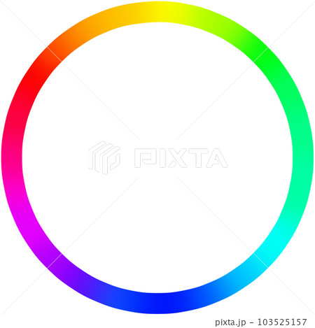 虹色の円形のフレーム 103525157