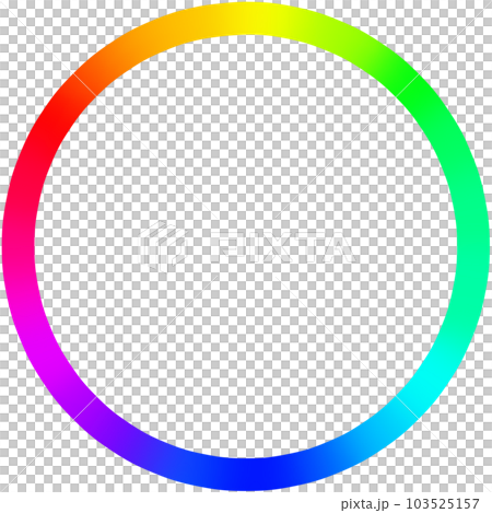 虹色の円形のフレーム 103525157