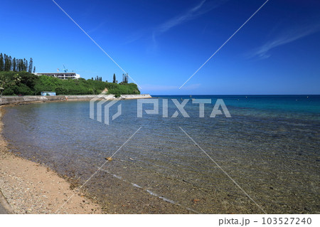 ニューカレドニアのポートプレザンス地区のシトロン(レモン)湾の海岸 103527240