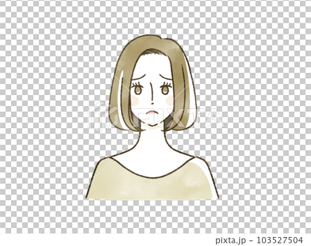 困っている女性 困っている女性 103527504