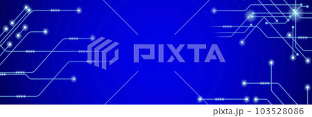 Abstract technology background.  Point and line composition on gradient blue background. Concept of scientific technology, innovation 103528086