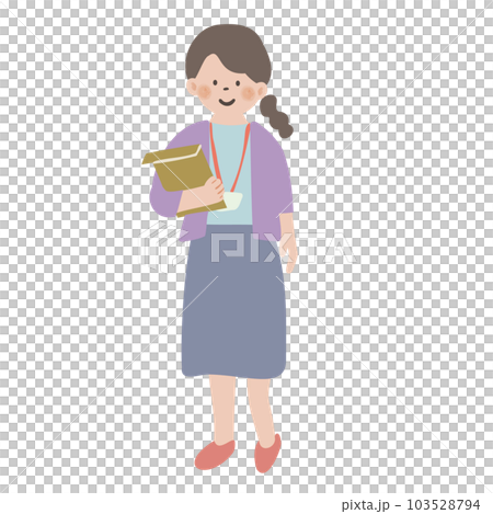 書類を持っている女性 103528794